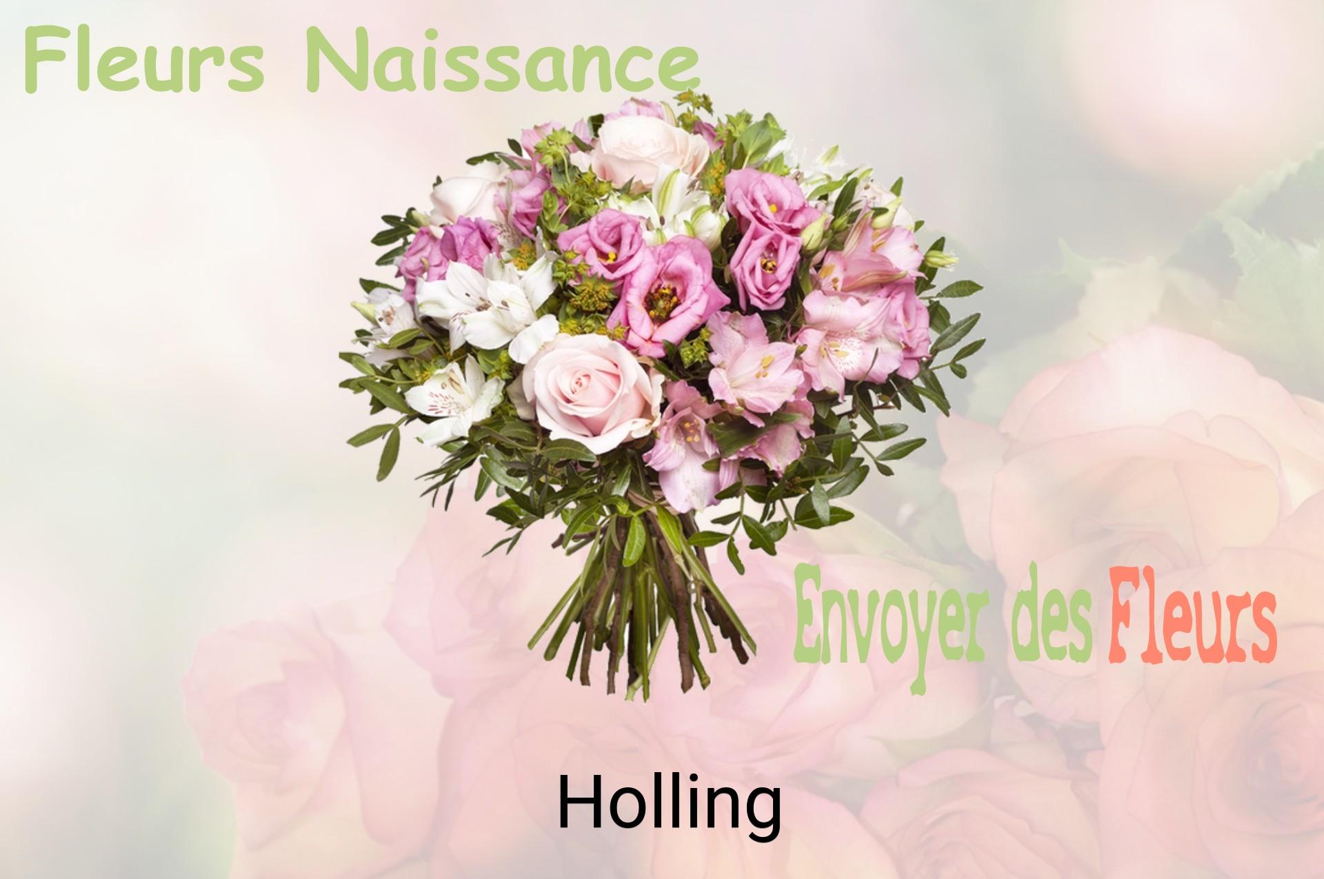 Bouquet de fleurs de naissance livré à Holling